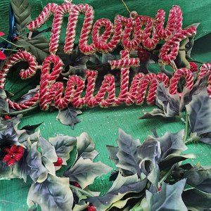 Vintage 80's Merry Christmas Wall Hanging